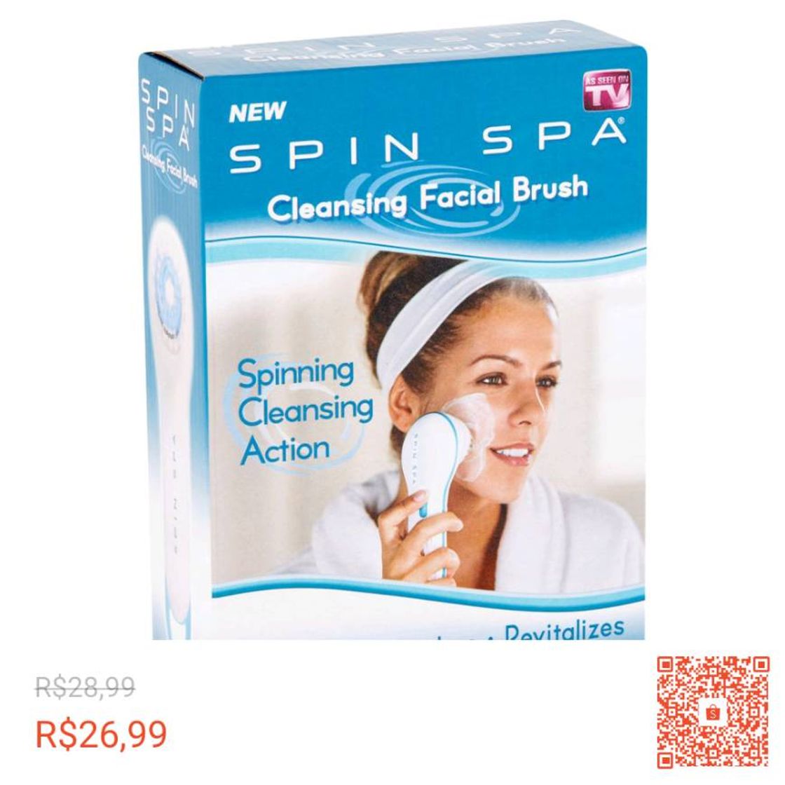 Social Limpador Facial com Escova Revitalizadora Spin Spa.