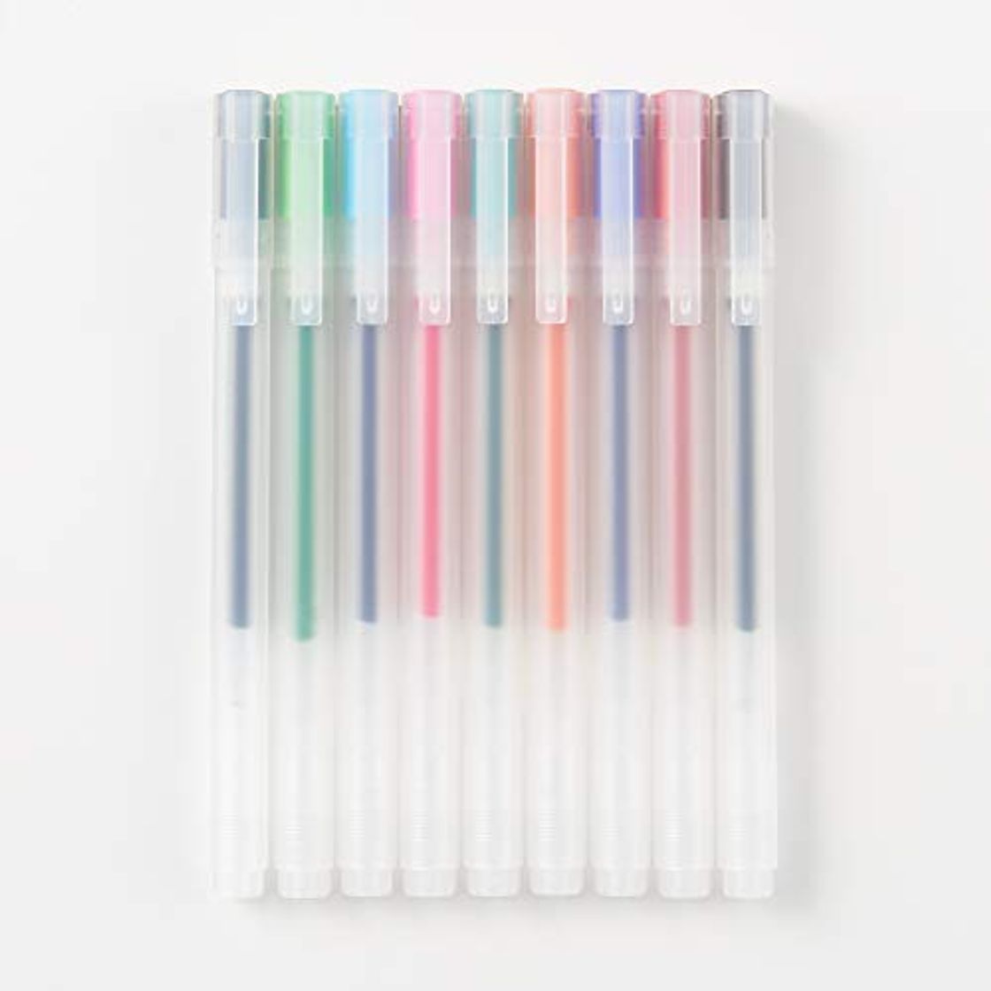 Social MUJI Tinta de Gel Bolígrafo Tipo de Tapa 9-Piezas Juego