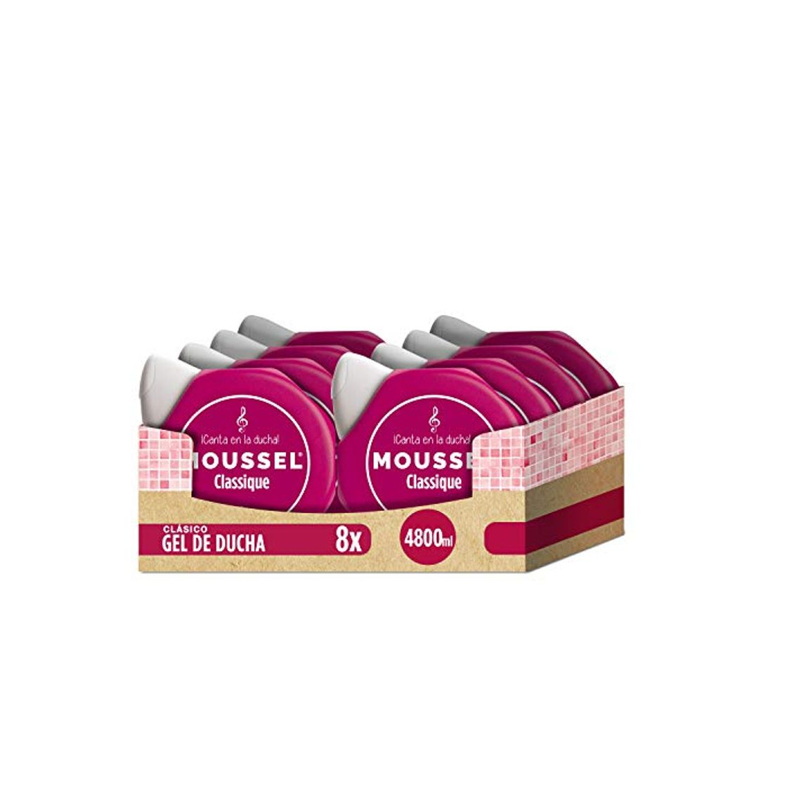 Social Moussel Gel Líquido Classique con Aceites Esenciales Naturales - Paquete de 8