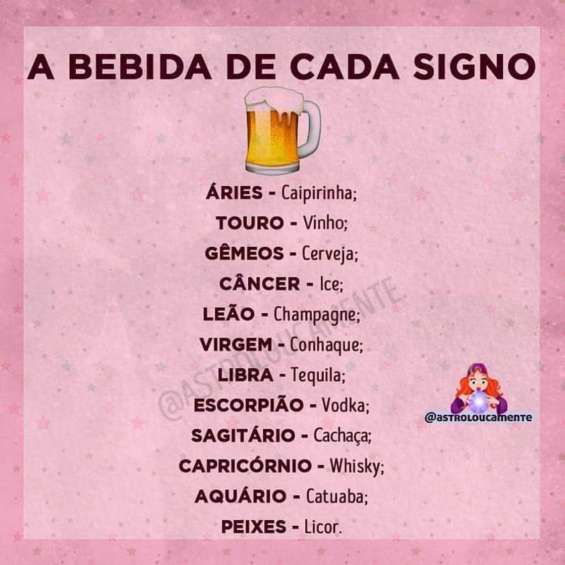 Moda Bebida de cada signo