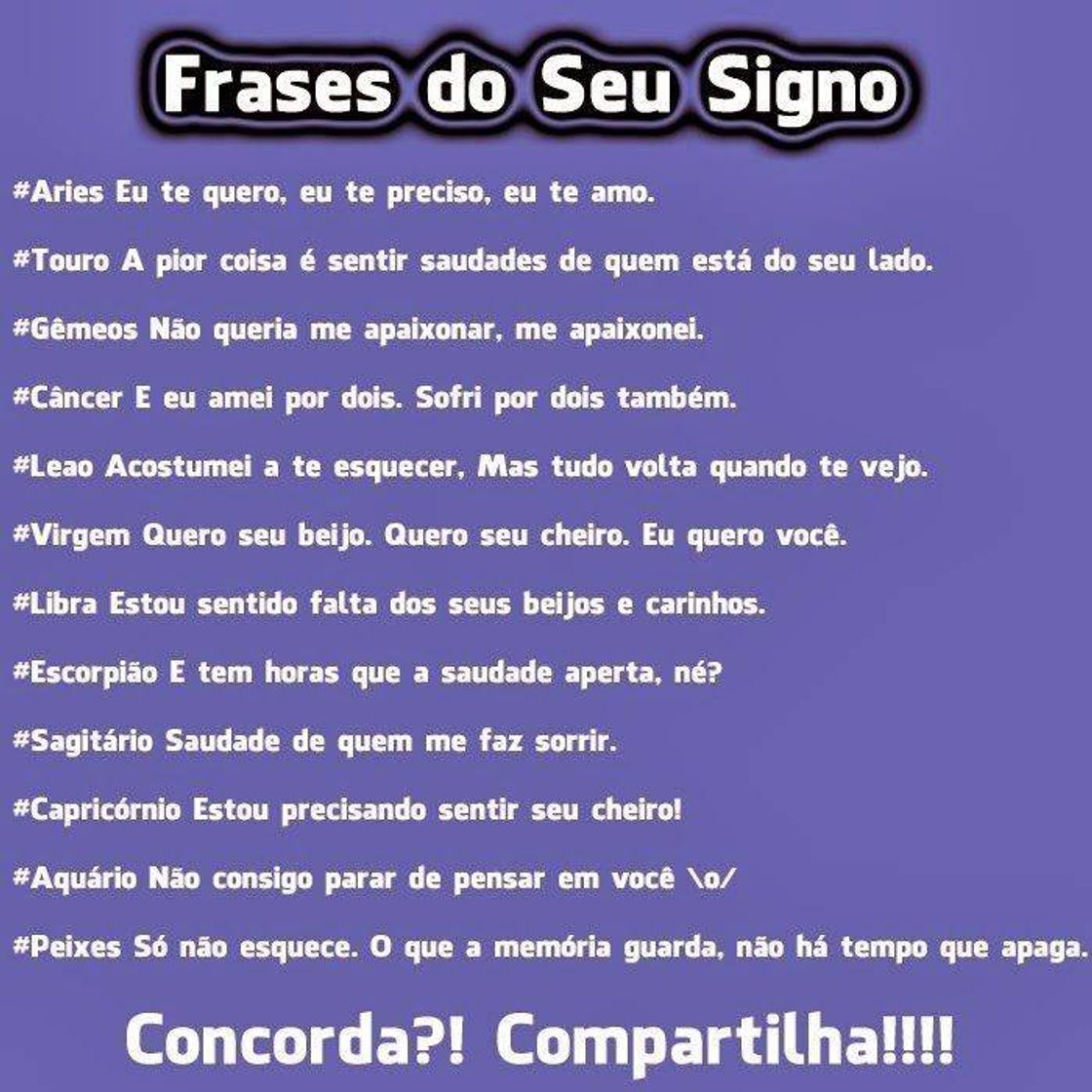 Moda Frases do seu signo