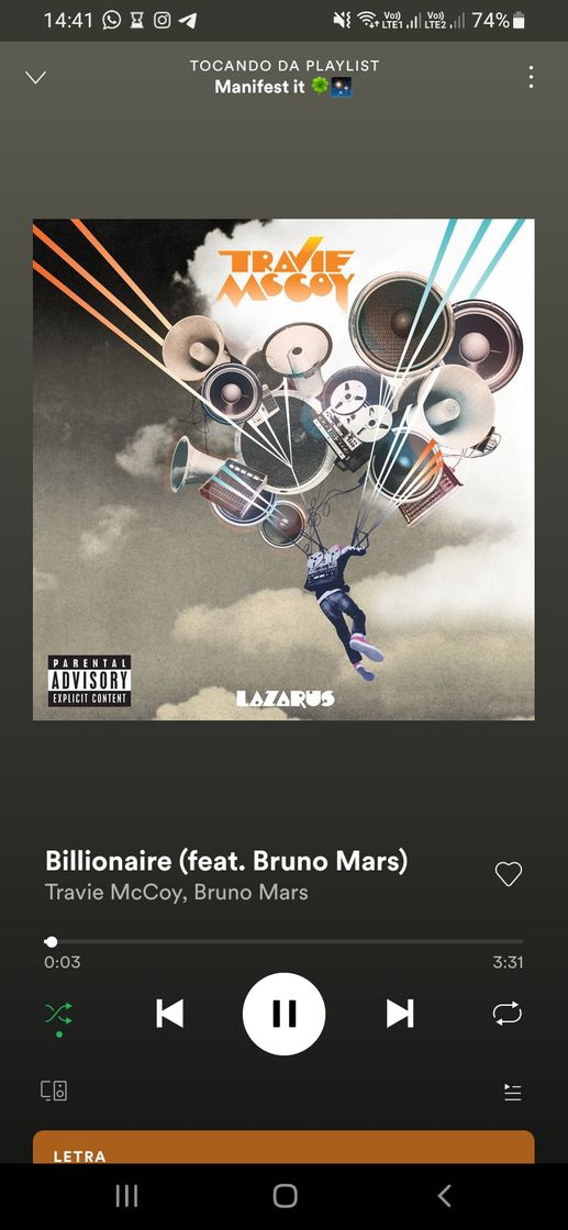 Canciones Billionaire Travie McCoy, Bruno Mars