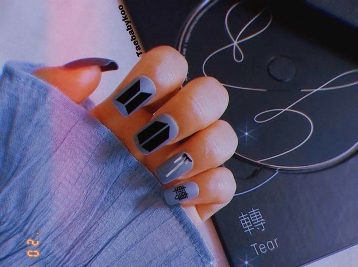 Fashion unhas para ARMY