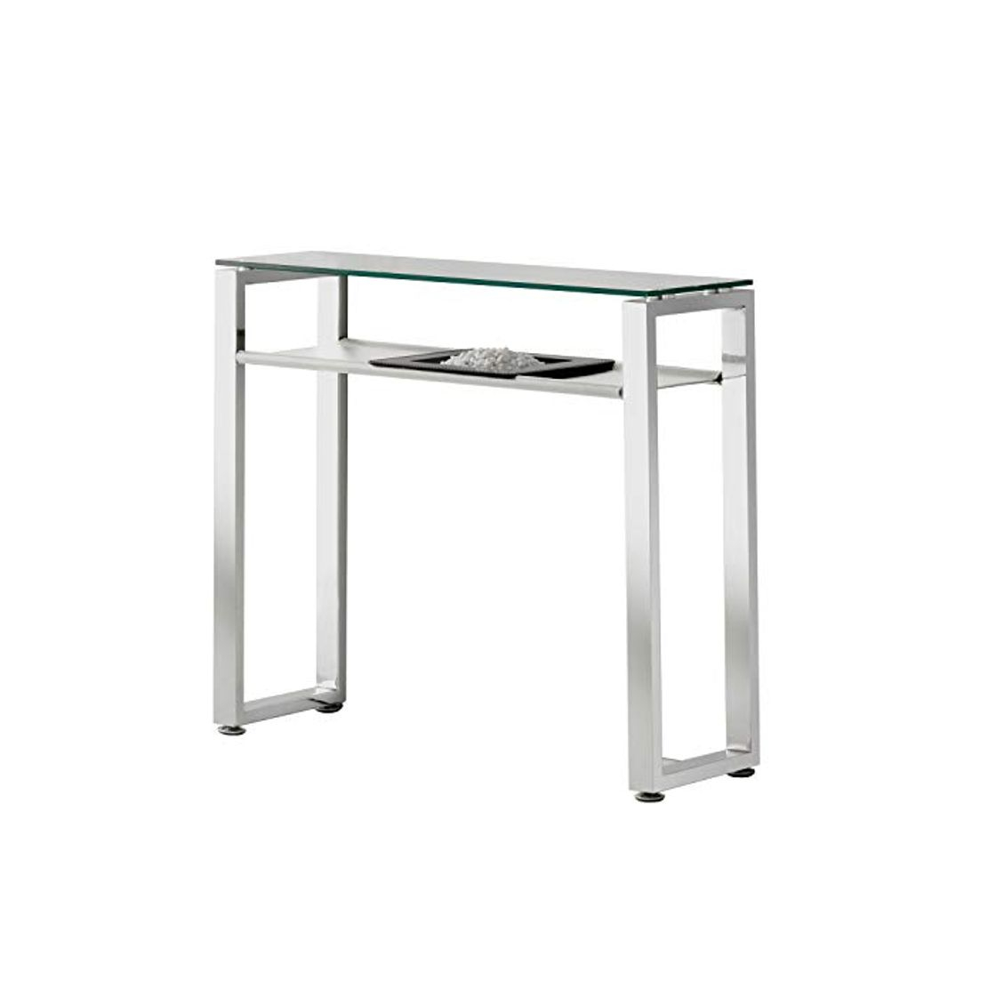 Producto Adec - Recibidor Benetto, Mueble de Entrada con Cristal Templado, Simil Cuero