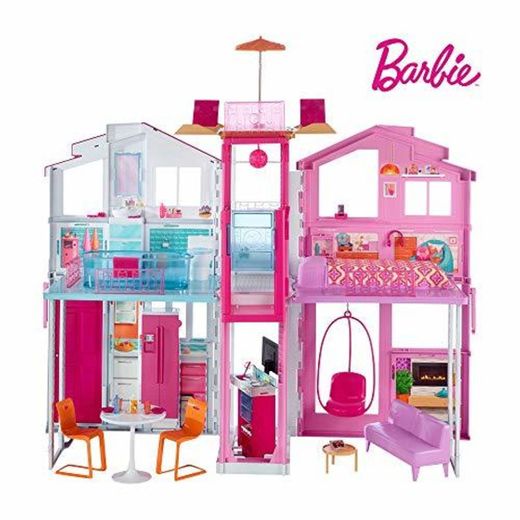 Barbie Supercasa, casa de muñecas con accesorios