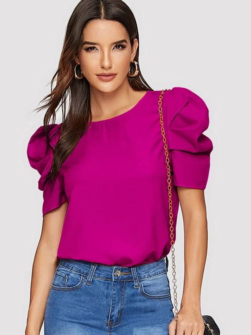 Moda Blusa rosa lindíssima