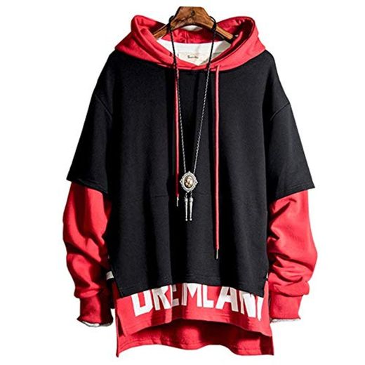 XIAOYAO Hombre Sudadera con Capucha Deportiva Manga Larga Hoodie Camisa de Entrenamiento