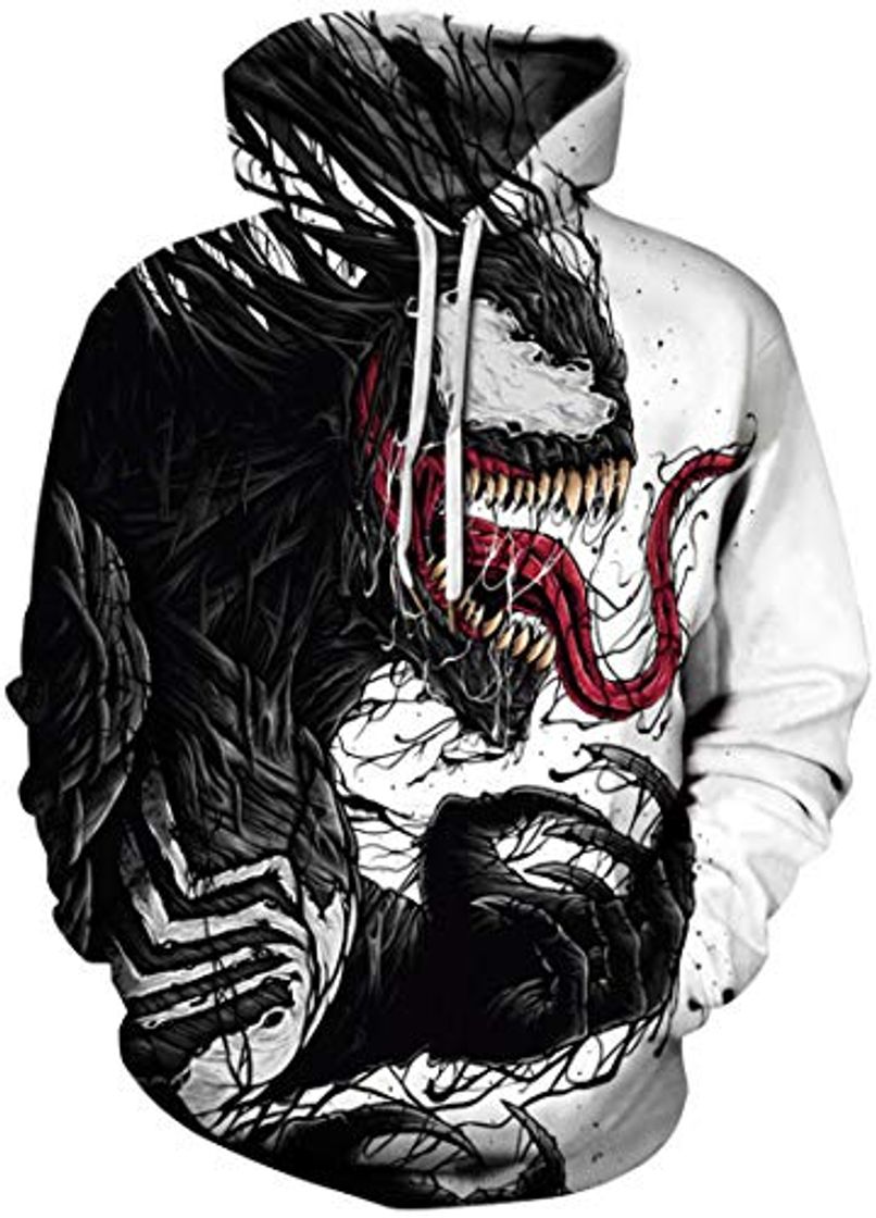 Fashion EUDOLAH Sudadera Deportiva de Hombre de Manga Larga Estampado de neón Animal