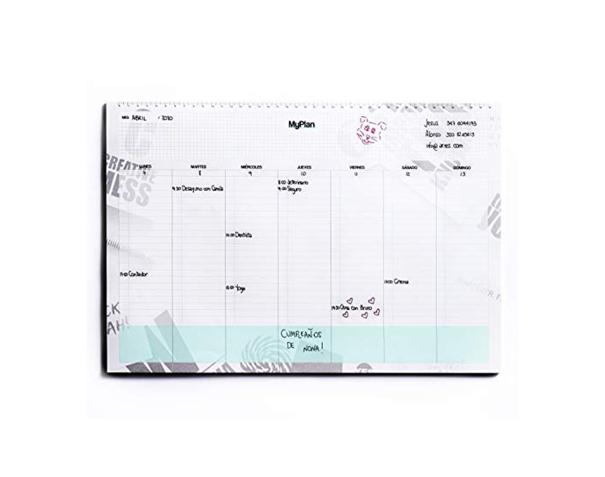 Producto Agenda Planificador Semanal A3 43x30