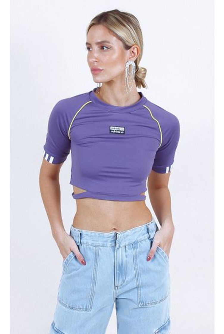 Fashion Camiseta adidas cropped tee roxo 