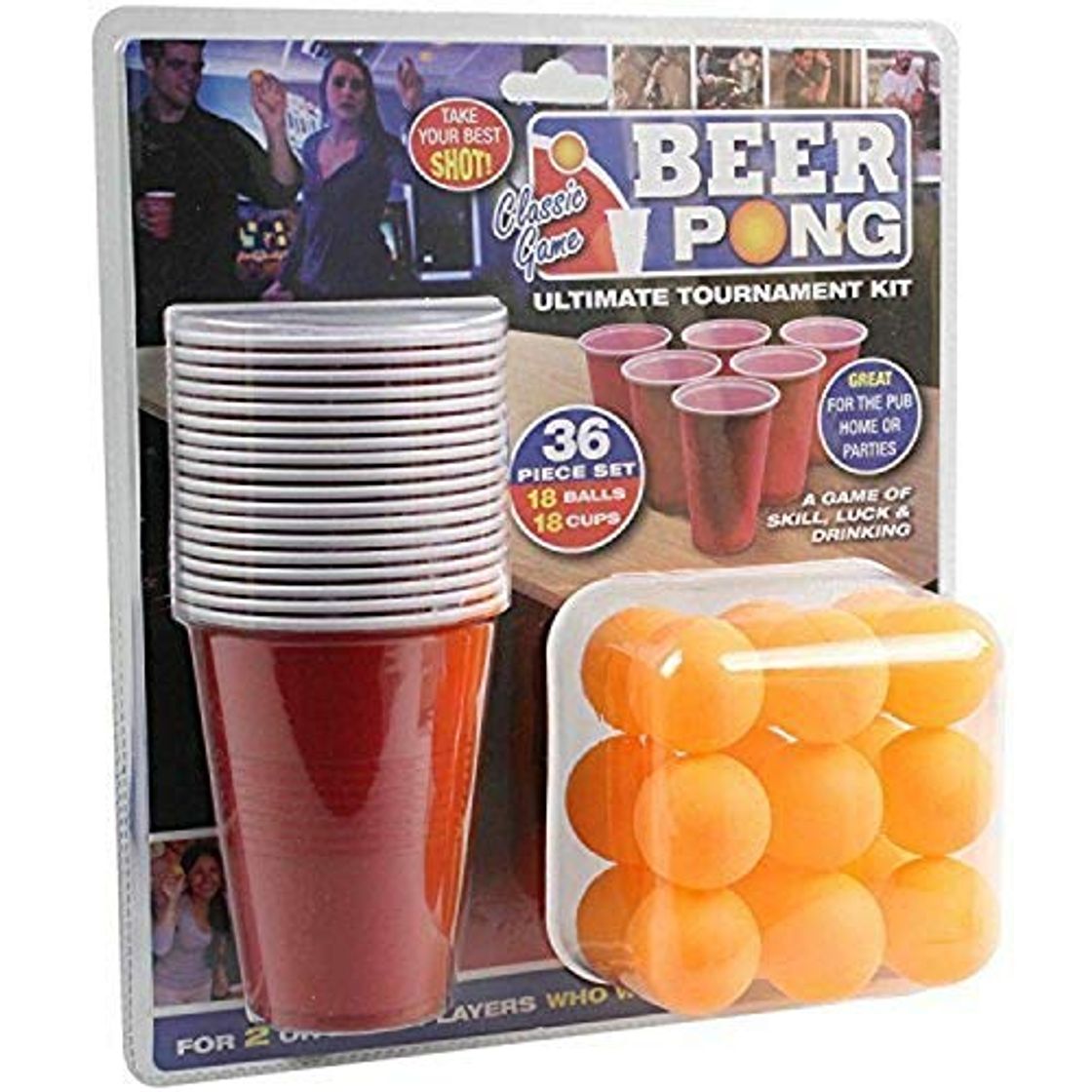 Social PMS 619028 - Juego de Beer Pong de 36 Piezas en Doble