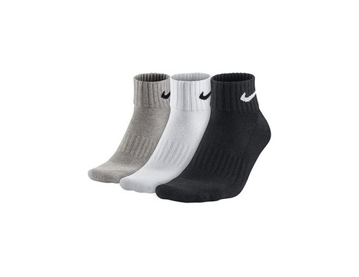 Nike One Quarter Socks 3PPK Value Calcetines para Hombre, Blanco