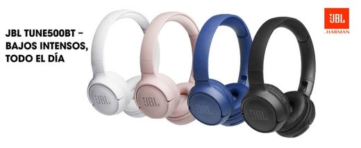 JBL Tune500BT - Auriculares supraaurales inalámbricos con conexiones multipunto y asistente de