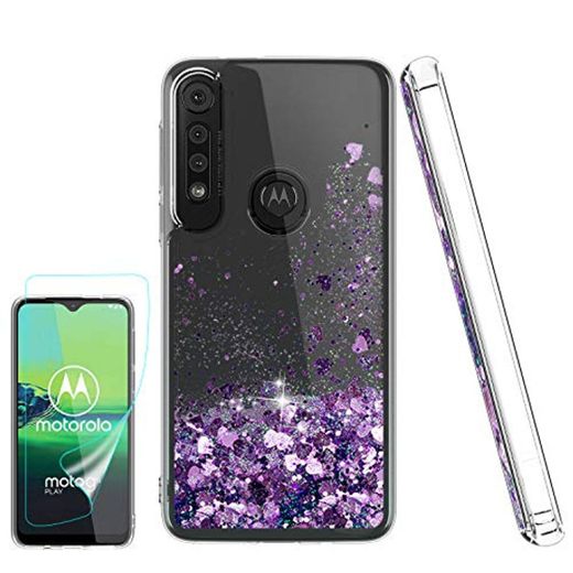 Atump Funda Moto G8 Plus con Protector de Pantalla HD