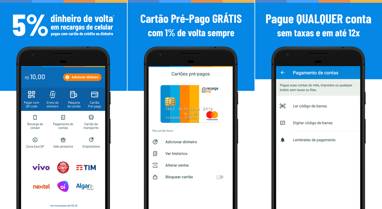 RecargaPay-Pague tudo pelo celular.