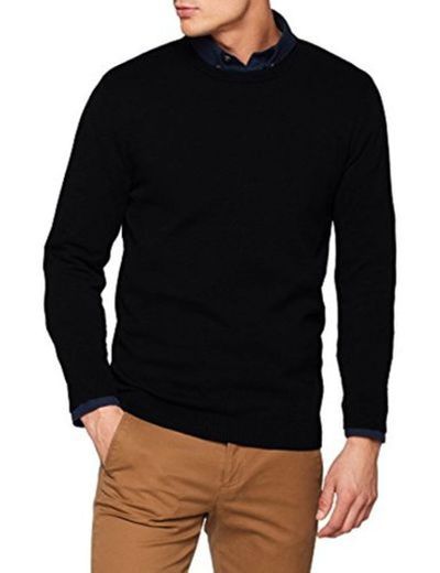 Jack & Jones Jjebasic Knit Crew Neck Noos suéter, Negro