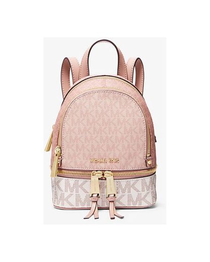 Rhea Mini Color-Block Logo Backpack