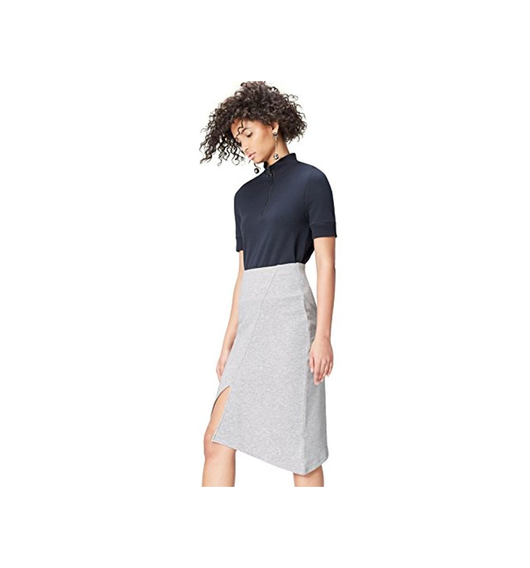 Social Marca Amazon - find. Falda Asimétrica para Mujer, Gris