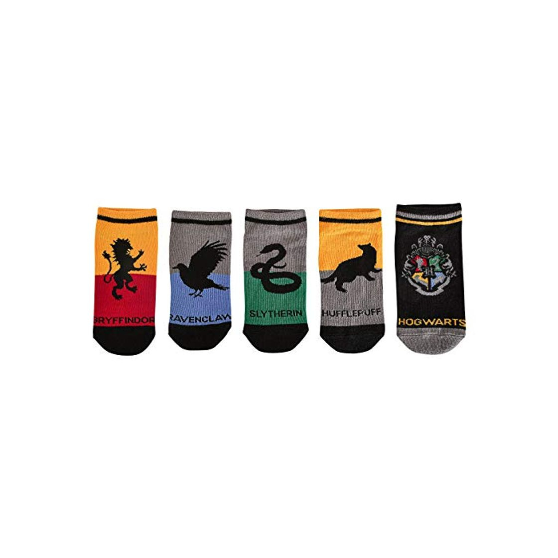 Fashion Elbenwald Juego de 5 Calcetines Deportivos de Harry Potter Hogwarts 35