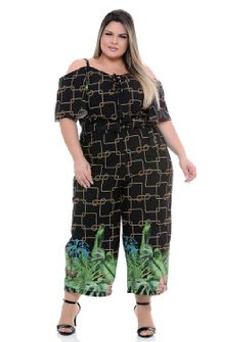 Fashion Macacão plus size