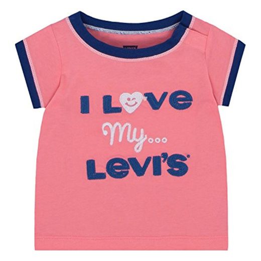 Levi's Baby Girls' Graphic T-Shirt, Strawberry Pink, 6