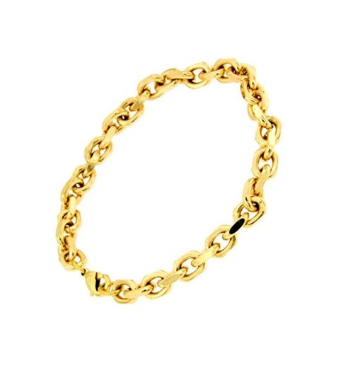 TENDENZE Pulsera Cadena Áncona Oro doublé 6 mm Longitud 17 cm joyeria Mujer Hombre Regalo señora Brazalete