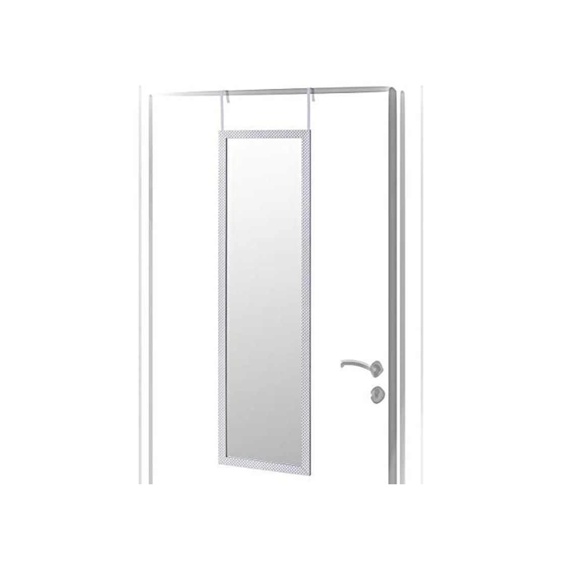 Producto Espejo de Puerta Moderno Plateado de plástico para Dormitorio de 35 x