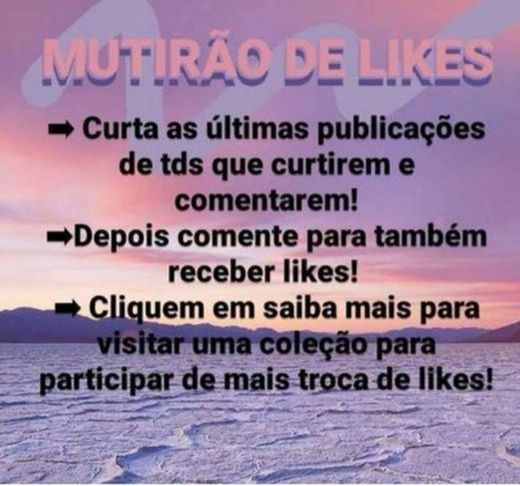 troca de likes e follow 