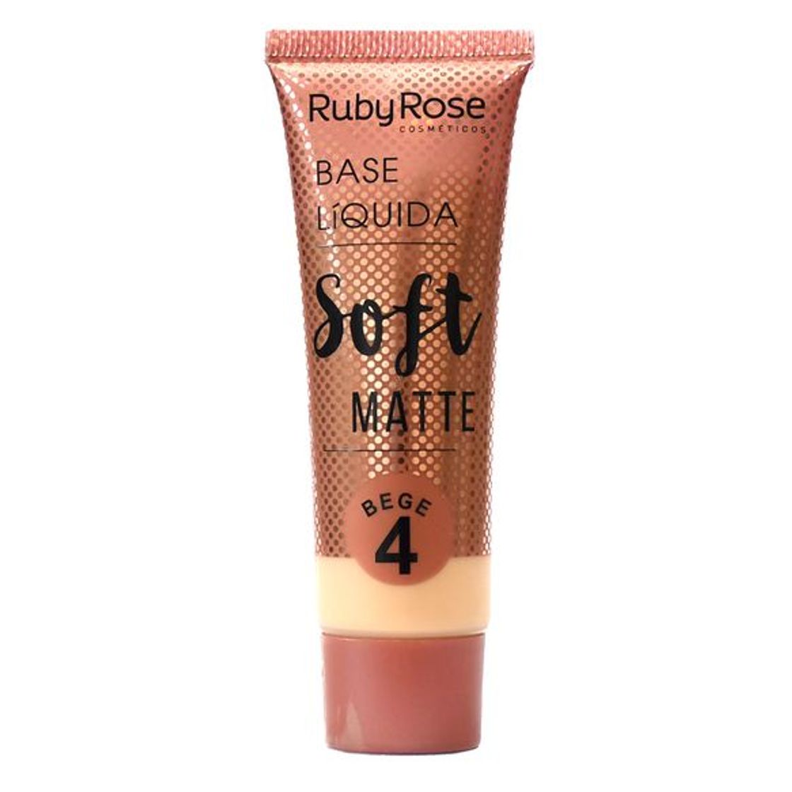 Fashion BASE LÍQUIDA SOFT MATTE BEGE 4 - RUBY ROSE - Loja Online