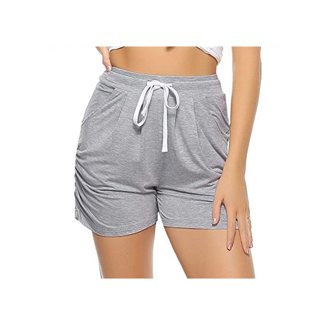 Social Aiboria Shorts de Verano para Mujer Shorts de Playa de algodón Lounge para Mujer Fitness Pant Short De Deporte