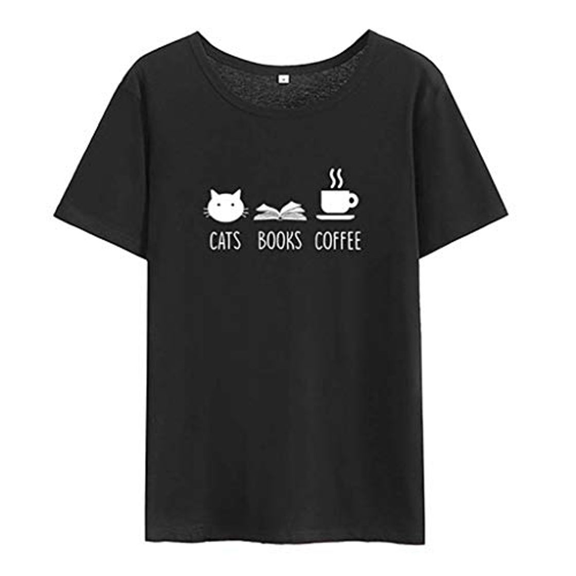 Fashion VEMOW Camisetas Mujeres Niñas Tallas Grandes Camisetas con Estampado de Gatos Camisa