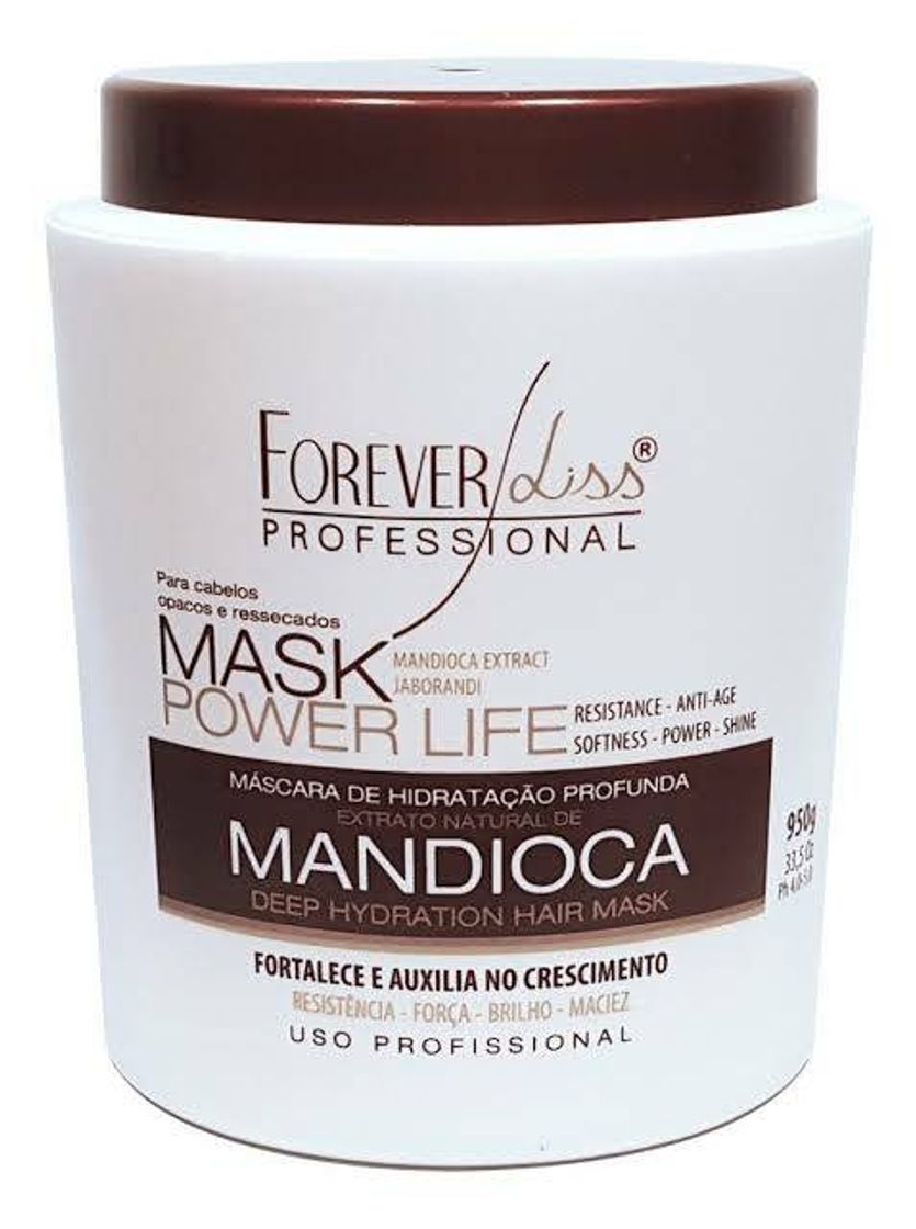 Fashion Máscara Hidratante de Mandioca Power Life Forever Liss 950g ...