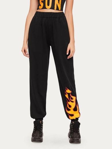 Fire Graphic Joggers
