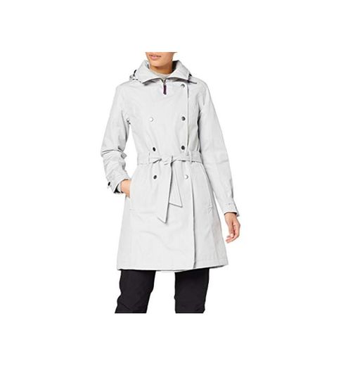 Helly Hansen W Welsey Trench Insulated Abrigo, Mujer, Gris