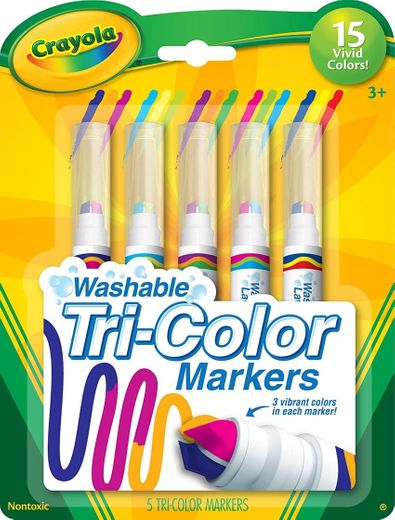 Crayola 5 marcadores de punta triple lavables