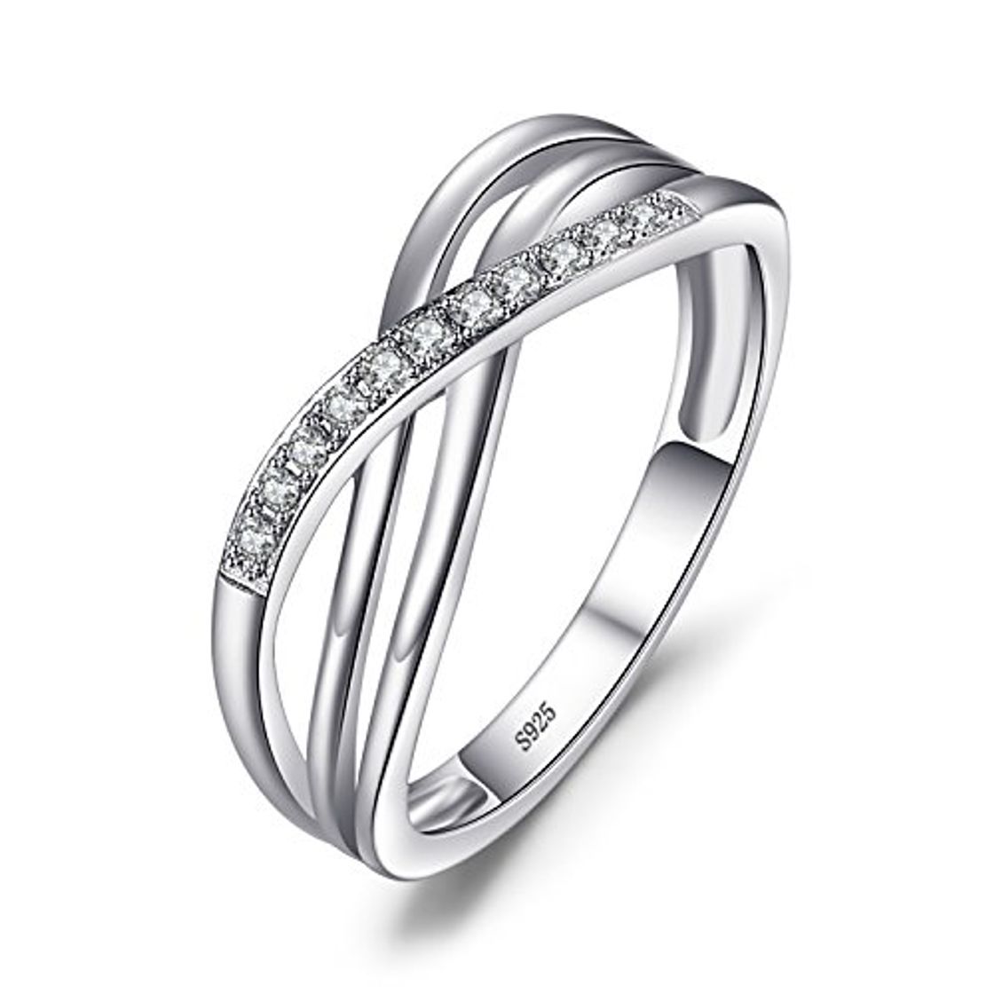 Fashion JewelryPalace Anillo Infinito de Compromiso Boda Promesa Aniversario Plata de ley 925 Tamaño 14