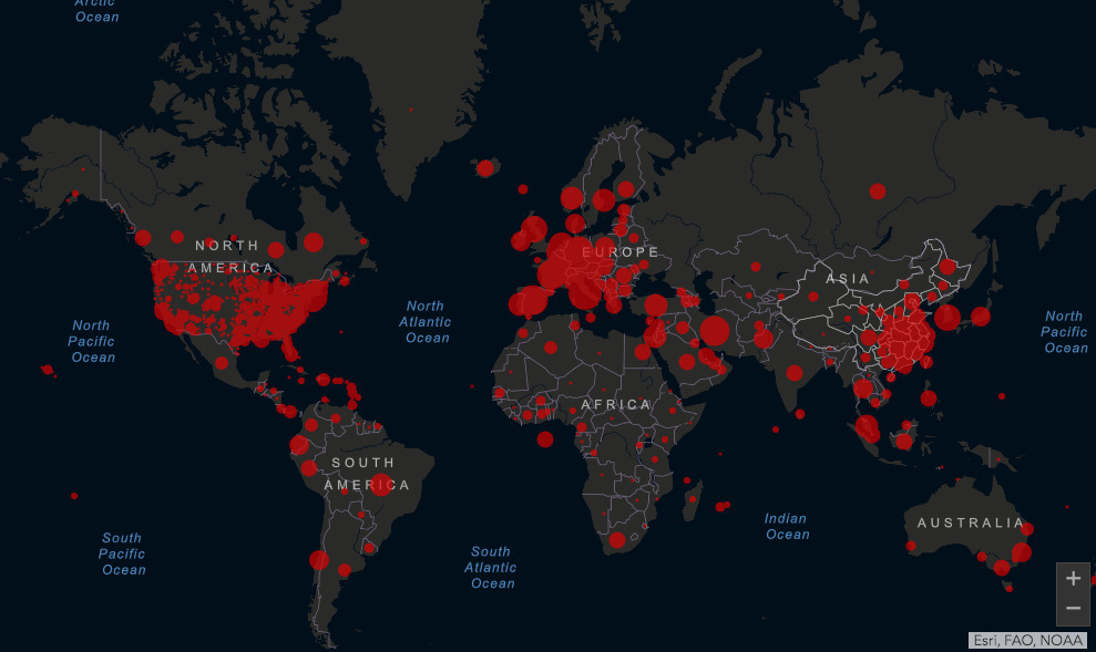 Fashion Mapa Mundial Coronavirus