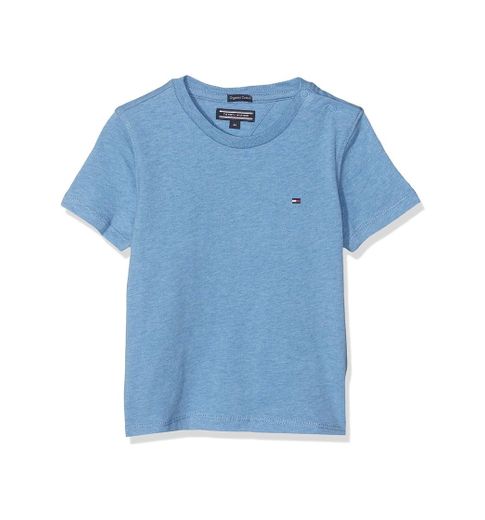 Tommy Hilfiger Boys Basic Cn Knit S/s Camiseta, Negro