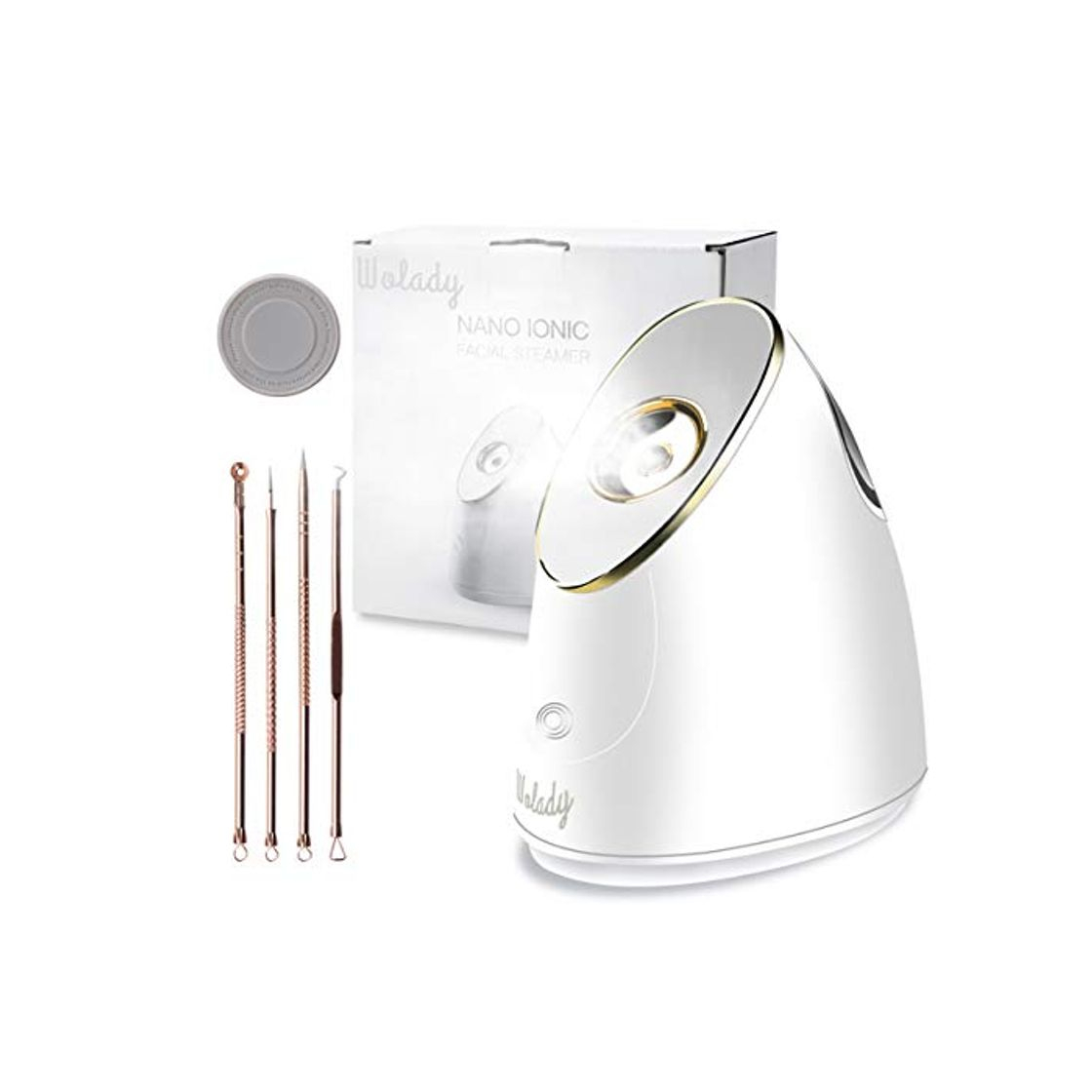 Producto Vaporizador Facial Profesional Sauna Facial Vaporizador Wolady 100ML Mayor Capacidad Menor Tamaño Spa Facial Vapor Térmico Nano Spray Ionic Humidifier Piel Hidratante Limpieza Profunda Facial Steamer