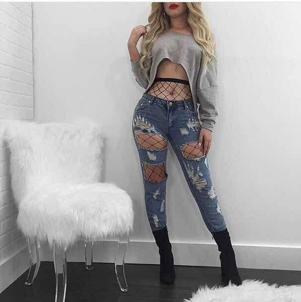 Fashion Calça jeans 