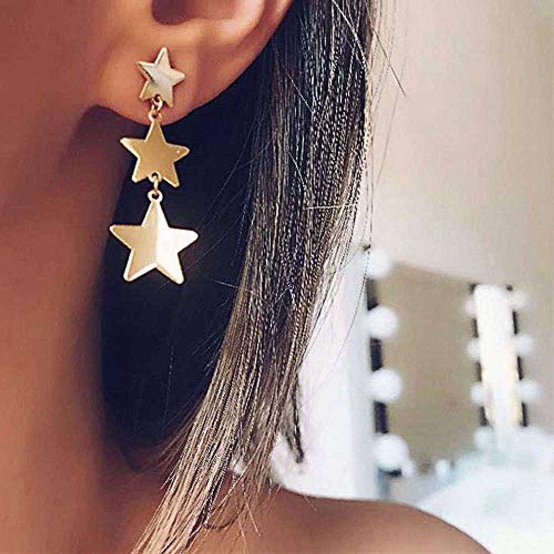 Moda Jovono Pendientes Bohemio Estrella Aleación Colgante para Mujer Chica