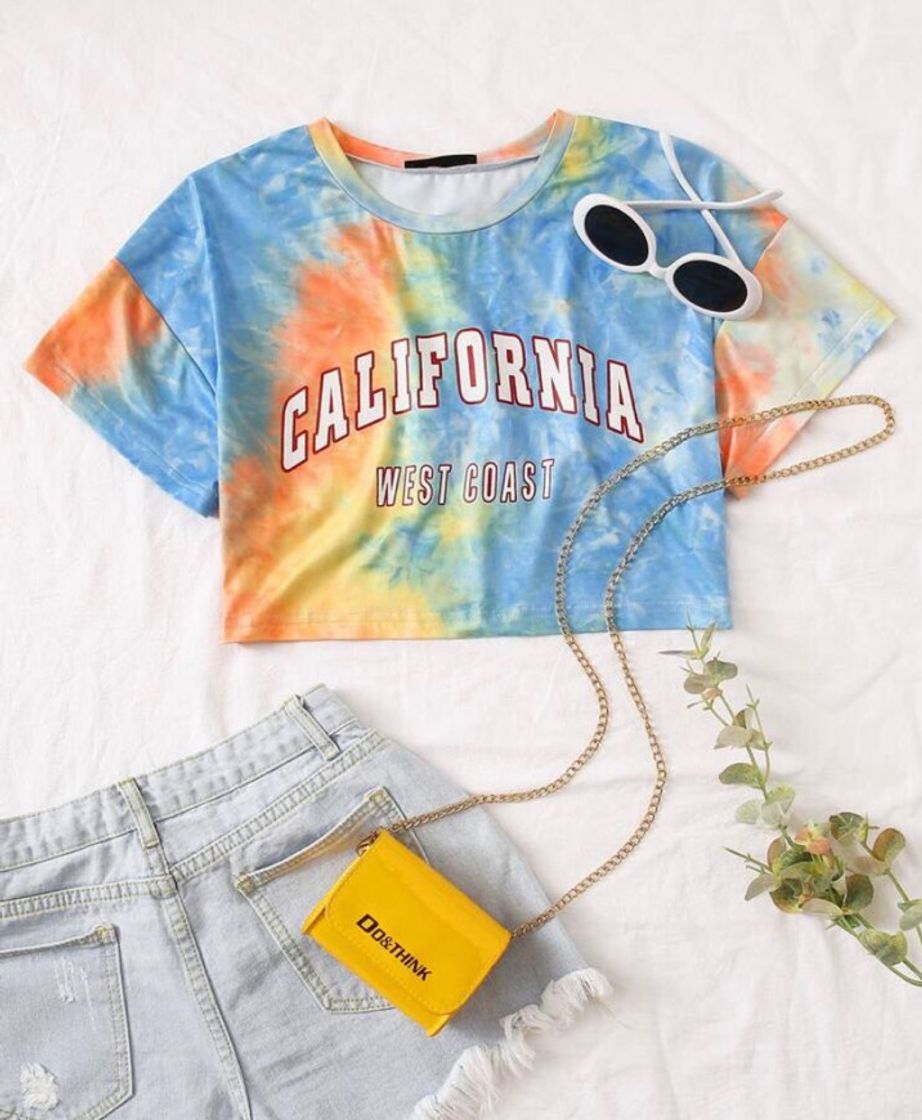 Fashion Cropped tie dye