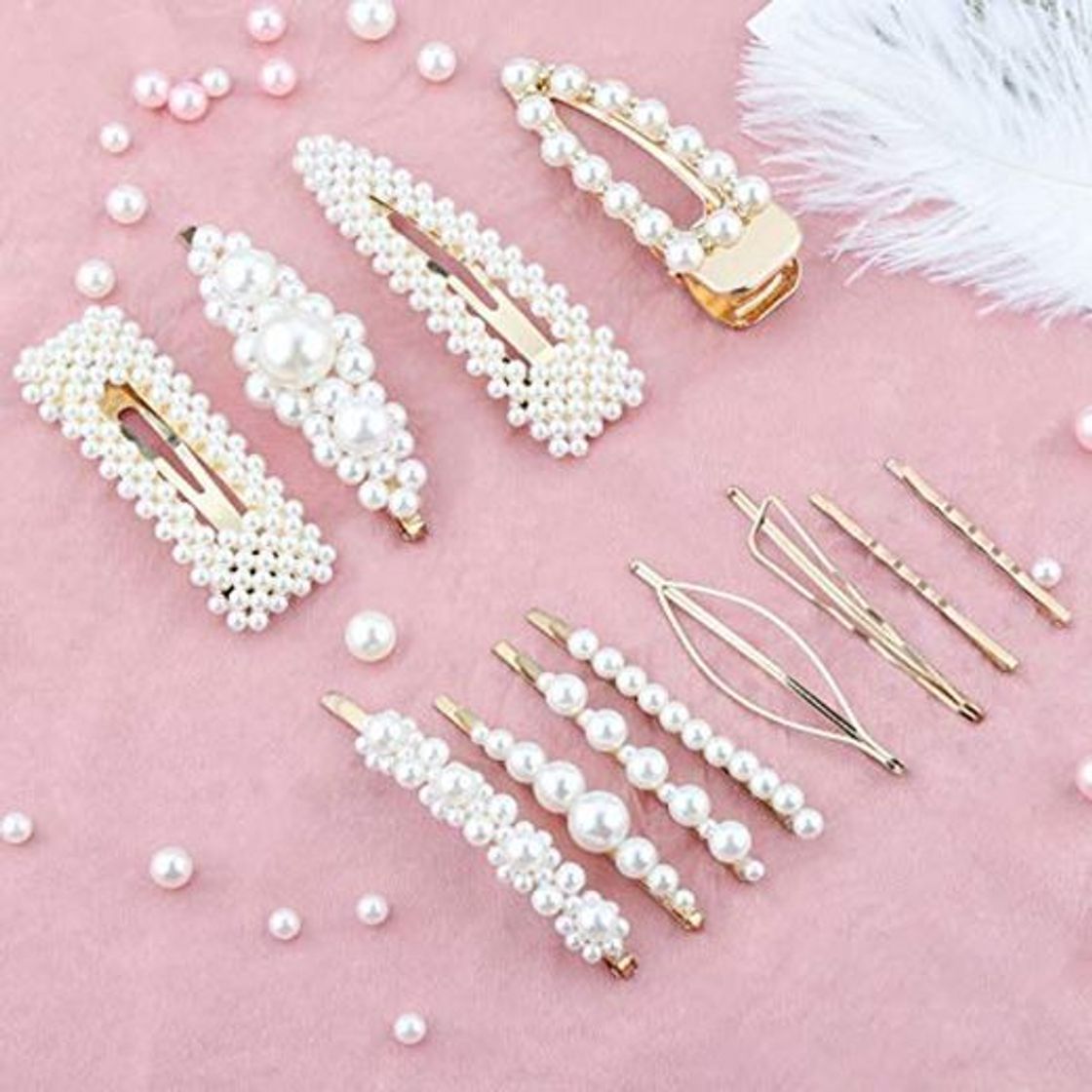 Belleza Pearl Hair Clip -12 PCS Pearl Hair Clip de Horquillas Horquillas Para