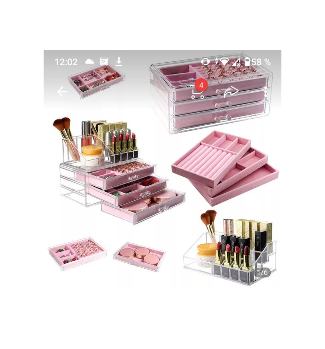 Moda Caja de almacenamiento de maquillaje