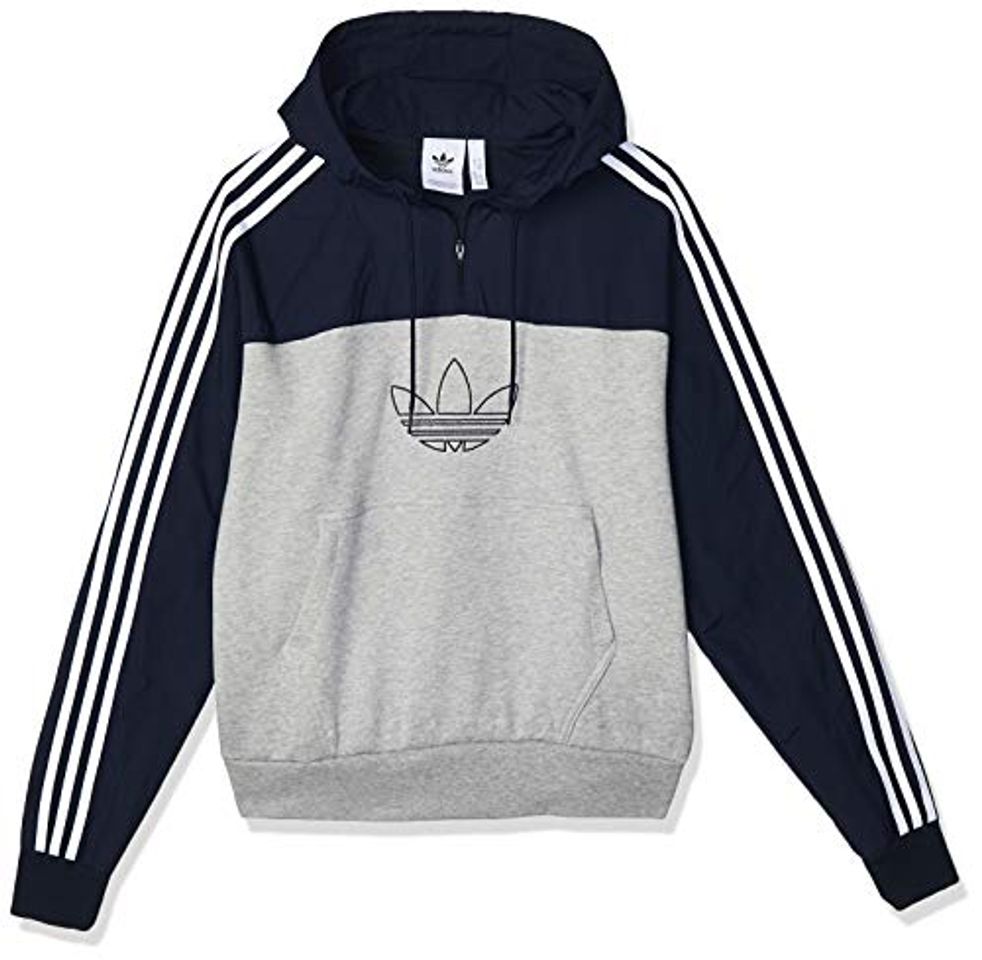 Social adidas Mixed Hoody Sudadera, Hombre, Medium Grey Heather