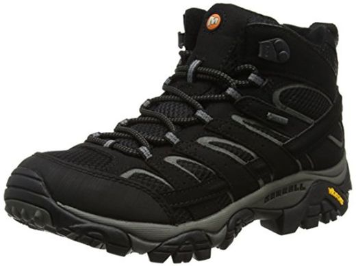 Merrell Moab 2 Mid GTX, Botas de Senderismo para Hombre, Negro