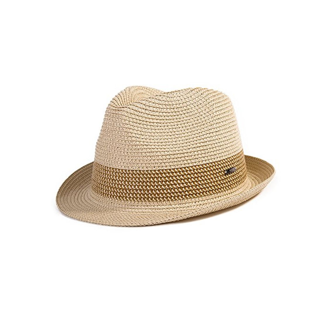 Social SIGGI Paja Unisex Dom Sombrero Hombres Empacables Mujeres Fedora Trilby Panamá Verano Ala Corta Moda Beige