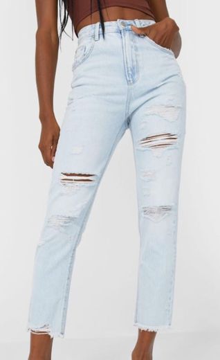 Jeans mom fit rotos - Mom fit de mujer