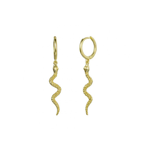 Pendientes serpiente oro