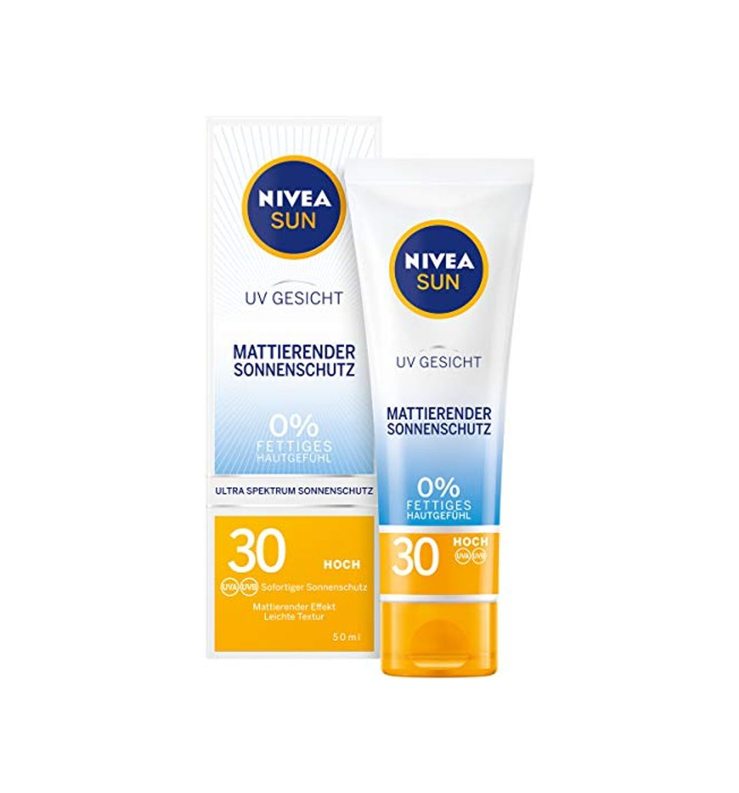 Producto Nivea Sun - Protección solar mate para la cara, FPS 30